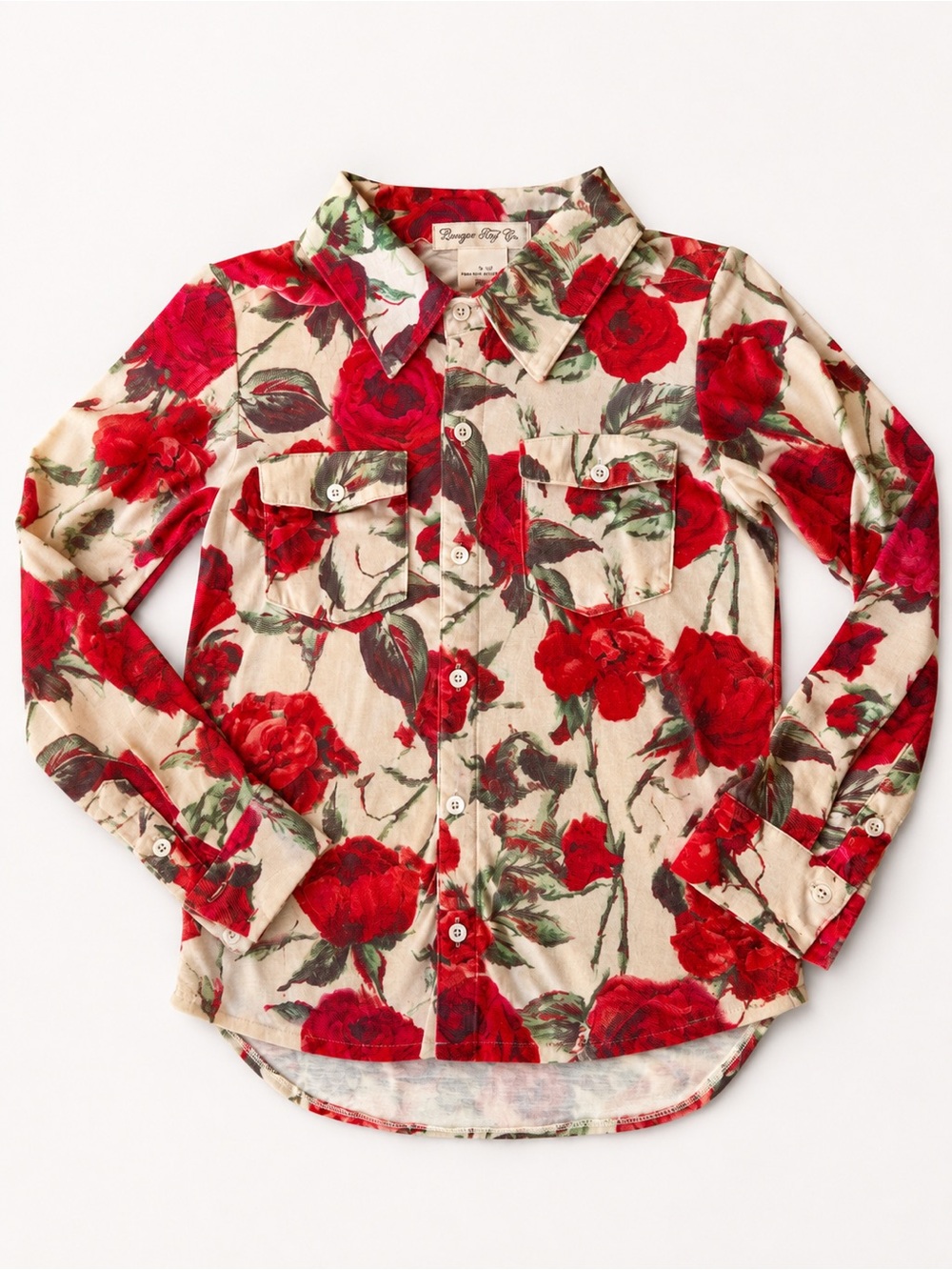 Childs Cowgirl Tuff Red Floral Button-Down Shirt